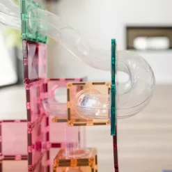 Connetix Magnetische Tegels Knikkerbaan - Pastel - 80st -speelgarages, auto's & voertuigen Winkel connetix magnetische tegels knikkerbaan pastel 80st 4