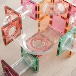 Connetix Magnetische Tegels Knikkerbaan - Pastel - 80st -speelgarages, auto's & voertuigen Winkel connetix magnetische tegels knikkerbaan pastel 80st 8