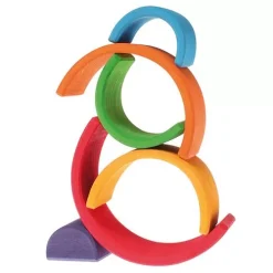 Grimm's Regenboog Stapeltoren - 6 Bogen 10,5 Cm 11 Grimm's Regenboog Stapeltoren - 6 Bogen 10,5 Cm -speelgarages, auto's & voertuigen Winkel kleimn3