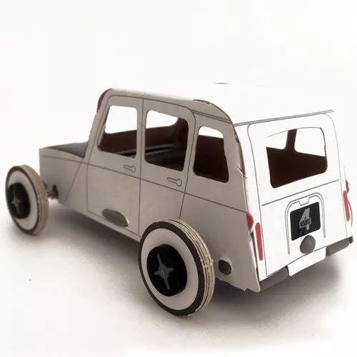 Litogami Bouwpakketje Renault 4L Met Zonnepaneel 3 Litogami Bouwpakketje Renault 4L Met Zonnepaneel - Afbeelding 3