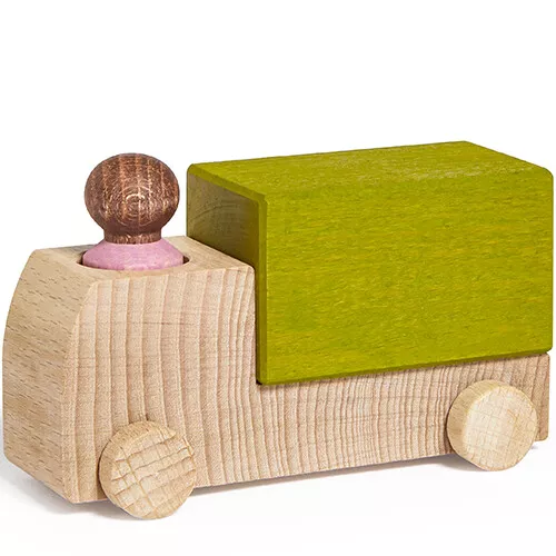 Lubulona Vrachtwagen Met Poppetje - Groen 1 Lubulona Vrachtwagen Met Poppetje - Groen