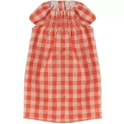 Maileg Poppenkleding Geruite Jurk - Knuffelkonijn - Maat 5