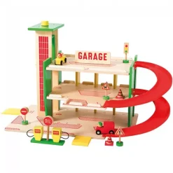 Moulin Roty Parkeergarage Met Benzinepomp - 12-delig