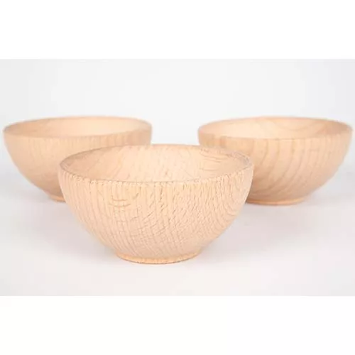 Tickit Houten Bakjes Naturel - Ø 9,3 Cm - 3st - Afbeelding 3