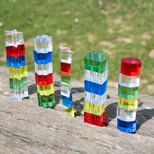 Tickit Transparante Stapelvormen - 30st 8 Tickit Transparante Stapelvormen - 30st - Afbeelding 8