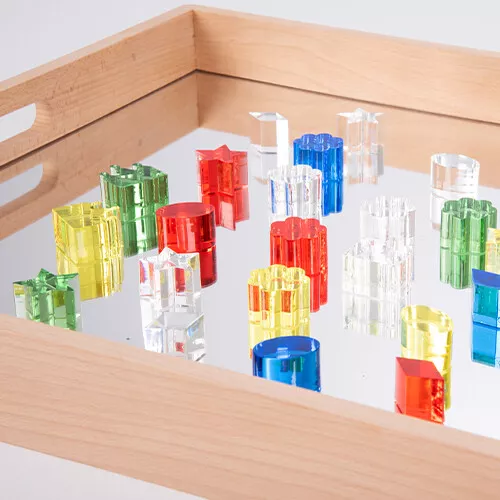 Tickit Transparante Stapelvormen - 30st 2 Tickit Transparante Stapelvormen - 30st - Afbeelding 2